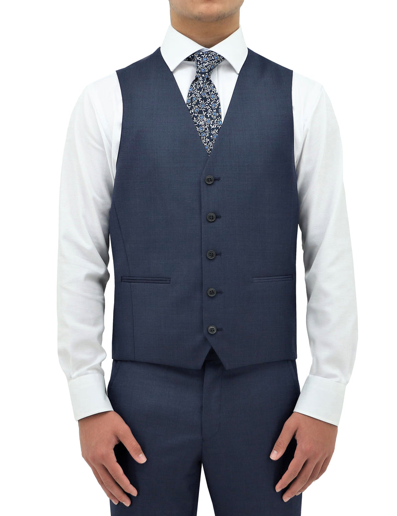 Ryan 704 Blue Wool Waistcoat