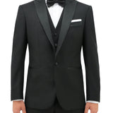 Jason 106 Black Australian Merino Wool Dinner Jacket