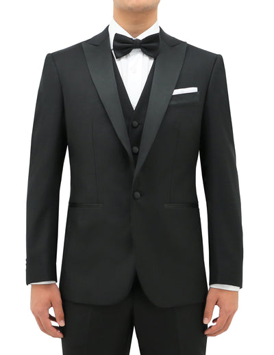 Jason 106 Black Australian Merino Wool Dinner Jacket