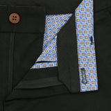 Black 490 Cotton Stretch Slim Chino
