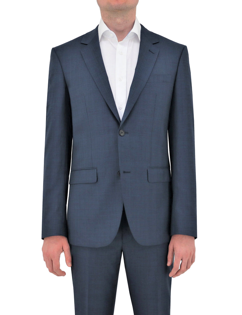 Shape 210 Blue Check Wool Suit Jacket